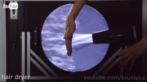 実験 動画 シュリーレン 空気