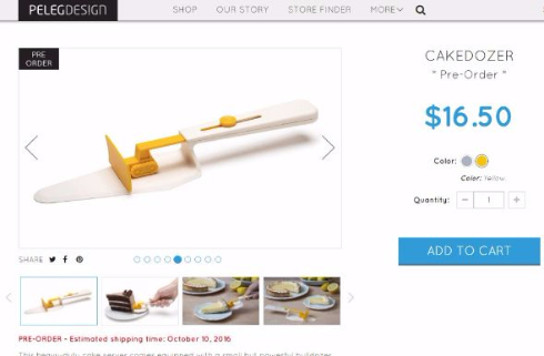 CAKEDOZER ケーキサーバー PELEG DESIGN 押し出す ブルドーザー