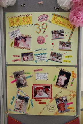 「サンキュー!未祐ちゃん」展示 フォトヒストリーボード 子供のころ