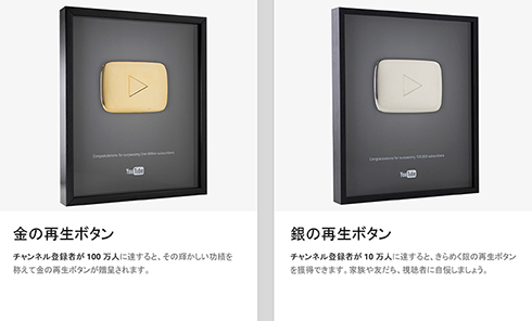 チャンネル登録者数10万人で「銀の再生ボタン」！ 人気YouTuber