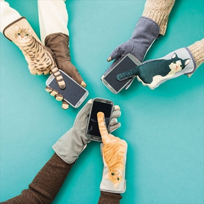 スマートフォン対応　猫パンチ手袋