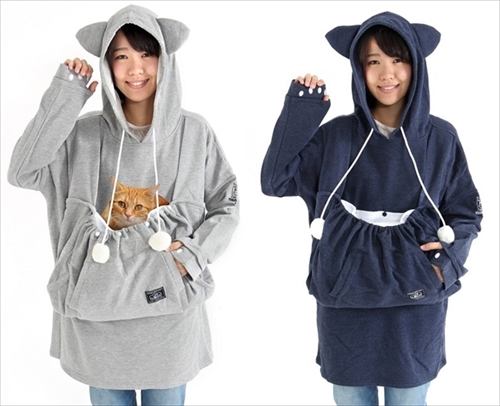 デカぽっけにゃんガルーパーカー