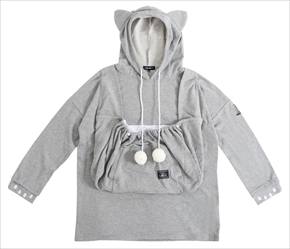 デカぽっけにゃんガルーパーカー