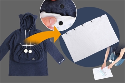 デカぽっけにゃんガルーパーカー