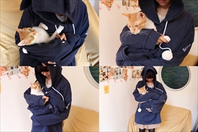 デカぽっけにゃんガルーパーカー