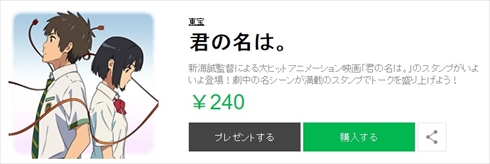 君の名は。LINEスタンプ