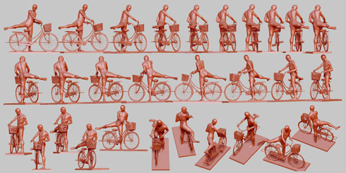 サドルをまたぐ