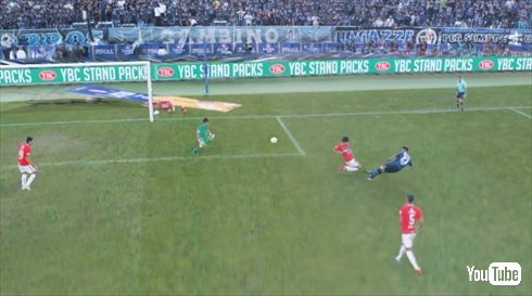 サッカー自由視点映像