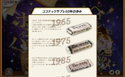 ココナッツサブレ50周年サイト