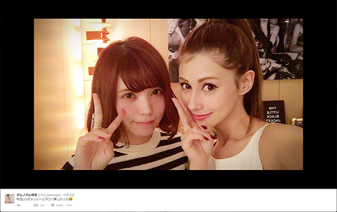 ダレノガレ明美と益若つばさ