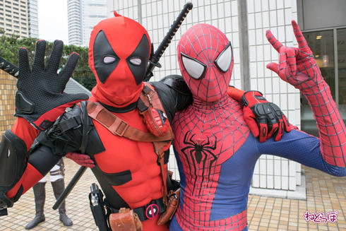 池袋ハロウィンコスプレフェス2016 デッドプール スパイダーマン アップ