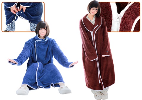 はだけない着る毛布