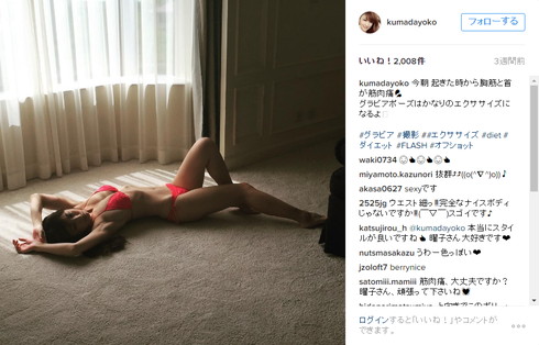 熊田曜子さんのグラビアショット