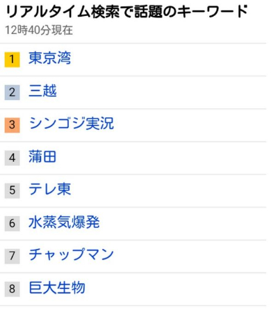 YAHOO! JAPANリアルタイム検索