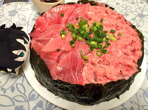 ねぎとろ軍艦ケーキ