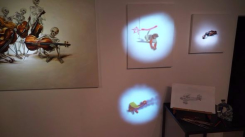 プロジェクションマッピング 美術館 ギャラリー 動く 絵 サル