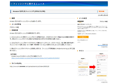 フィッシング詐欺メール