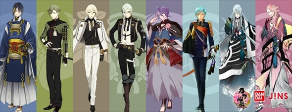JINS 刀剣乱舞コラボ　三日月宗近モデル 刀剣乱舞-ONLINE-×BANDAI×JINS」コラボ第3弾出陣 新たな8振りの