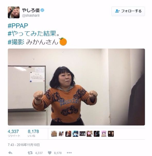 やしろ優　ピコ太郎