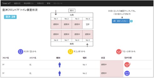 会社の個室トイレの利用状況をリアルタイム確認できるアプリが登場