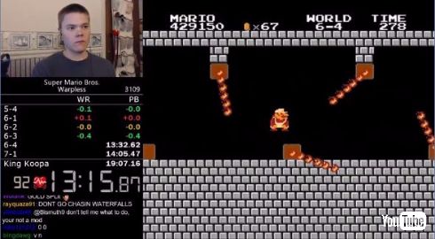 スーパーマリオブラザーズ 世界最速 クリアタイム ワープ無し 記録 darbian ファミコン