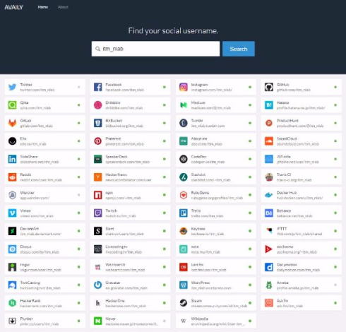 Availy 空きアカウント 検索 ユーザー名 SNS Webサービス 複数
