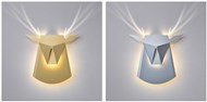 鹿のツノが広がって見えるライトがすてき