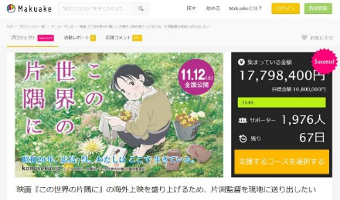 クラウドファンディング告知ページ