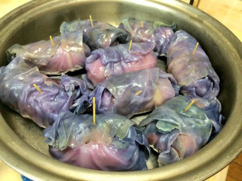 紫ロールキャベツ