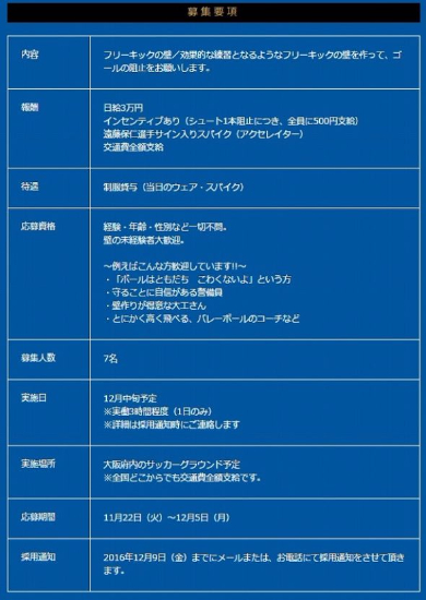 an　フリーキックの壁