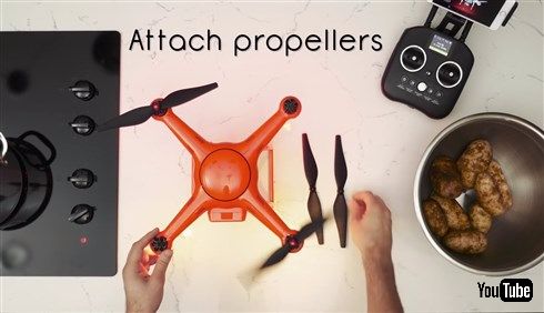 ドローン会社がクッキング動画を公開