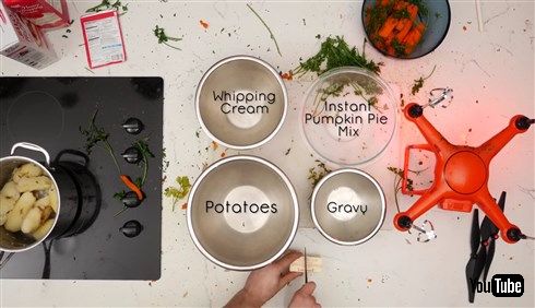 ドローン会社がクッキング動画を公開