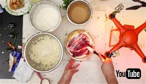 ドローン会社がクッキング動画を公開