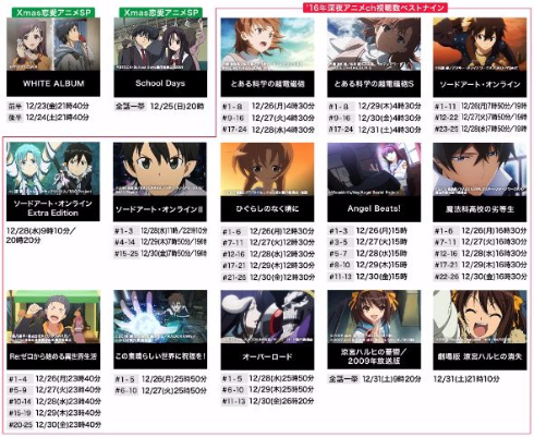 AbemaTV 年末 アニメ 一挙 放送 チャンネル