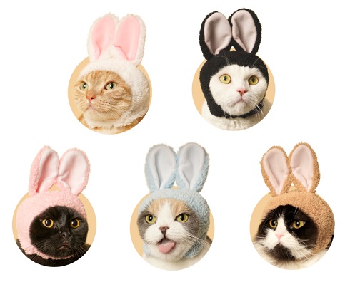 ネコとウサギがフォーリンラブ ねこのかぶりものガチャ