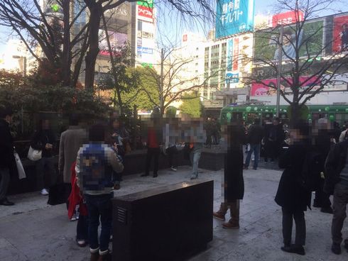 渋谷　喫煙所　ハチ公前広場