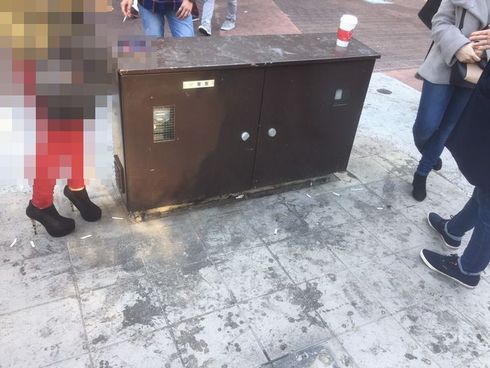 渋谷　喫煙所　ハチ公前広場