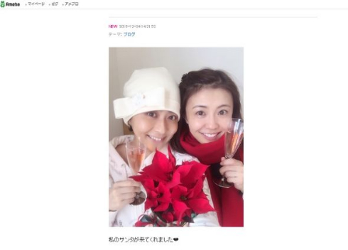 クリスマスイヴをすごす小林麻央と麻耶姉妹