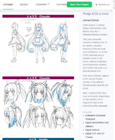 ネコぱら Kickstarter アニメ化 企画 同人 NEKO WORKs