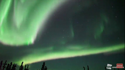 オーロラ流れ星