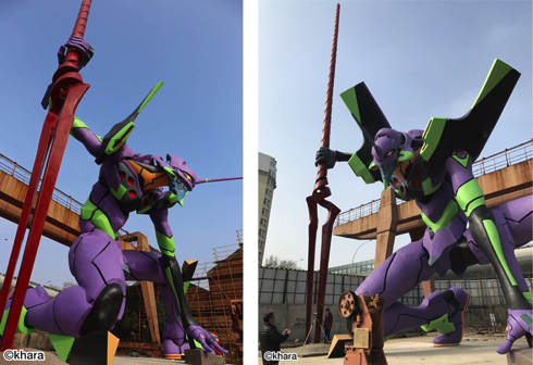 中国・上海にEVA初号機が登場 25メートルを超える高さで世界最大の