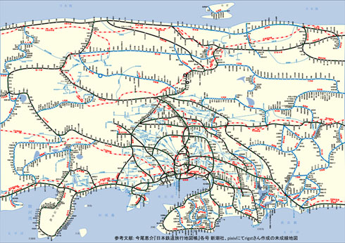 鉄道　線路図　国鉄　鉄道 最新鉄道地図普及版（日本国有鉄道営業局編）/昭和31年7月