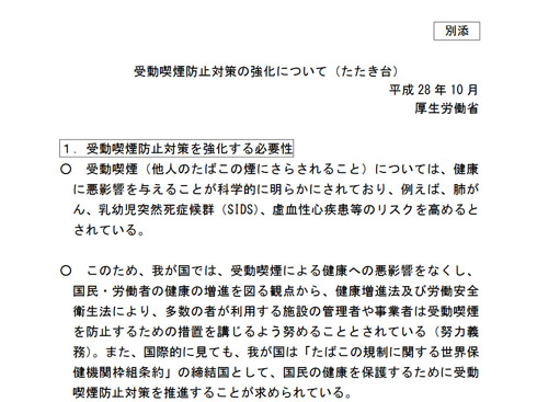 受動喫煙対策強化