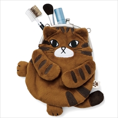 猫がま口ポーチ