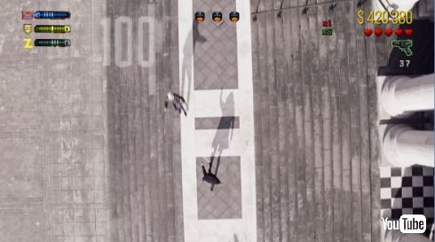 パルクール ドローン 撮影 見下ろし視点 ゲーム