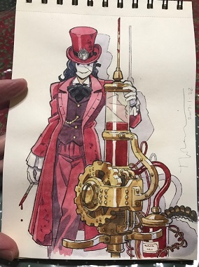 「スチームパンクの医者」完成イラスト