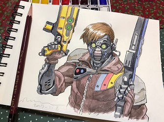 「1980年代っぱいサイボーグ」完成イラスト