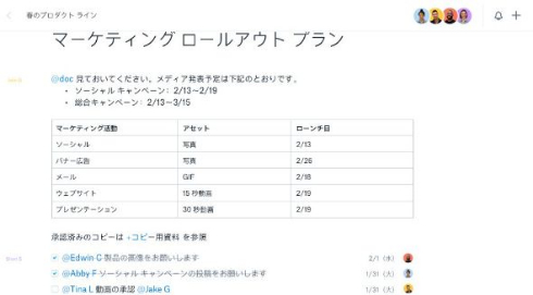 Dropbox Paper 共同編集 Google ドキュメント