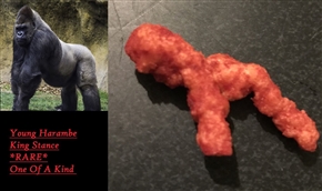 奇跡的にゴリラの形をしたスナック菓子　ネットオークションで約1000万円で落札される