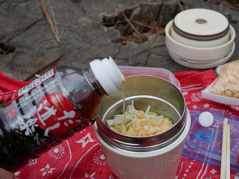 プレミアムをうどんに入れる